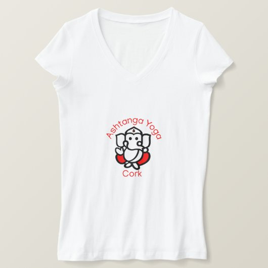 Ashtanga Yoga Cork V-Neck T-shirt (Design voorkant)
