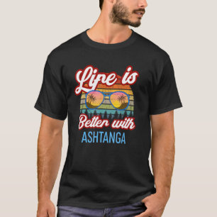 Ashtanga Yoga Vintage Zonsondergang Ashtanga Leraa T-shirt
