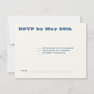Ashton Bar Mitzvah Huwelijk RSVP 369 Kaartje