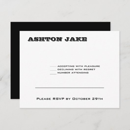 Ashton Bar Mitzvah RSVP (Voorkant / Achterkant)