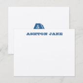 Ashton Bar Mitzvah Uitnodiging Hartelijk dank (Voorkant / Achterkant)