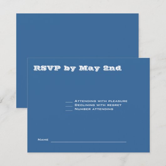 Ashton Bar Mitzvah Wedding RSVP 369 Kaart (Voorkant / Achterkant)