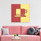 Ashton Burgundy and Gold Cup Canvas Afdruk (Insitu (Woonkamer))