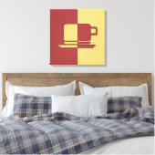 Ashton Burgundy and Gold Cup Canvas Afdruk (Insitu (Slaapkamer))