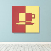 Ashton Burgundy and Gold Cup Canvas Afdruk (Insitu (Houten vloer))