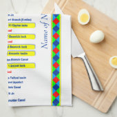 Ashton Canal Route UK Waterways Yellow Theedoek (Quarter Fold)