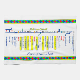 Ashton Canal Route UK Waterways Yellow Theedoek