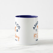 Ashton & Co. K9 Academy 11 oz. 2c. Dark Blue Logo Mok (Midden)