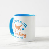Ashton & Co. K9 Academy 11 oz. 2c. Light Blue Logo Mok (Voorkant links)