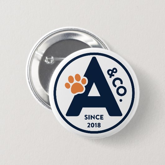 Ashton & Co. K9 Academy 2c Aco Dark Ronde Button 5,7 Cm (Voorkant /achterkant)