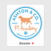 Ashton & Co. K9 Academy 2c Logo Light Sticker (Vel)