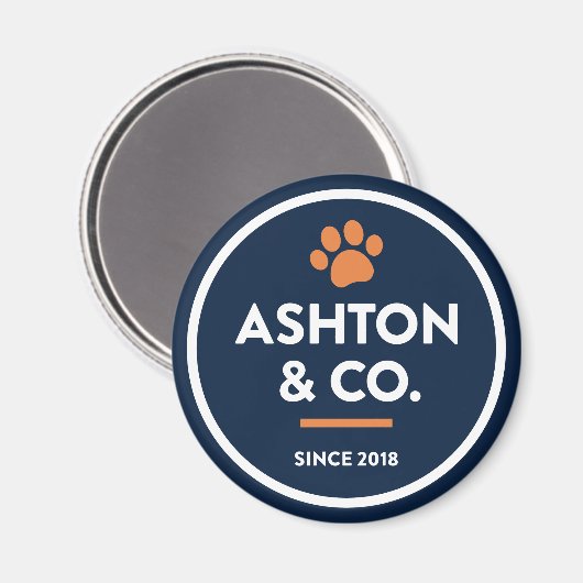 Ashton & Co. K9 Academy 2c Paw Dark Magneet (Voorkant / Achterkant)