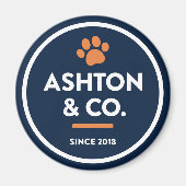 Ashton & Co. K9 Academy 2c Paw Dark Magneet (Voorkant)