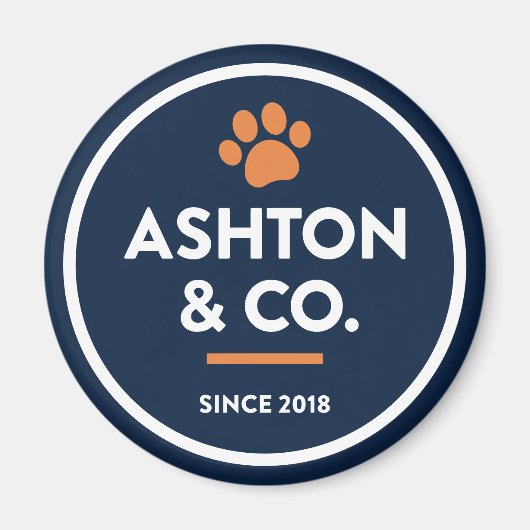 Ashton & Co. K9 Academy 2c Paw Dark Magneet (Voorkant)