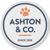 Ashton & Co. K9 Academy 2c Paw Dark Sticker (Voorkant)