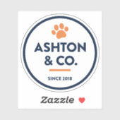 Ashton & Co. K9 Academy 2c Paw Dark Sticker (Vel)