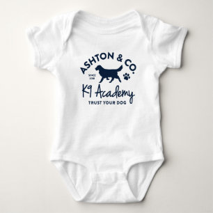 Ashton & Co. K9 Academy Logo Romper
