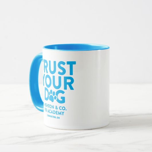 Ashton & Co. K9 Academy Trust Your Dog 11 oz. Mok (Voorkant links)