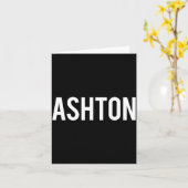 Ashton - Cool New Funny Name Fan Gift Tee  Kaart (Gele Bloem)