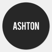 Ashton - Cool New Funny Name Fan Gift Tee  Ronde Sticker (Voorkant)