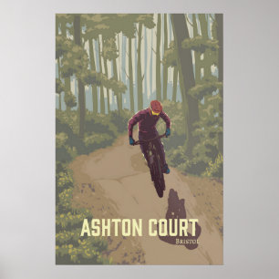 Ashton Court Mountainbike Reclameposter Poster