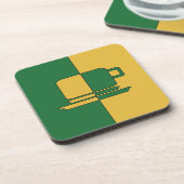 Ashton Dark Green and Gold Cup Drankjes Onderzetter (Linkerzijde)