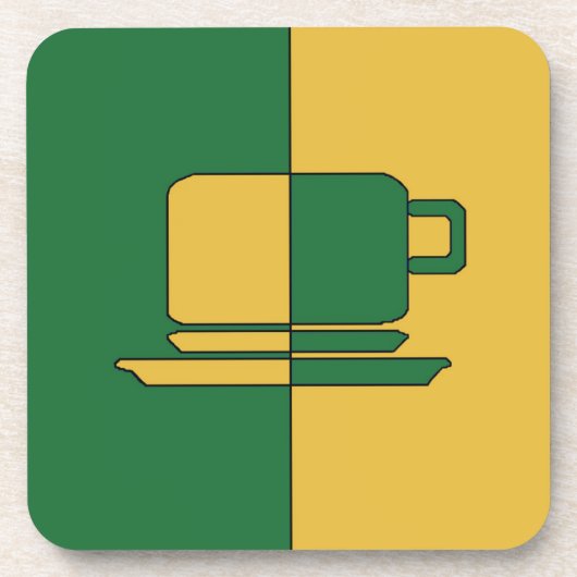 Ashton Dark Green and Gold Cup Drankjes Onderzetter (Voorkant)