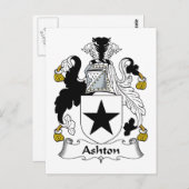Ashton Family Crest Briefkaart (Voorkant / Achterkant)