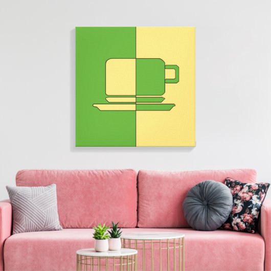 Ashton Green and Gold Cup Canvas Afdruk (Insitu (Woonkamer))