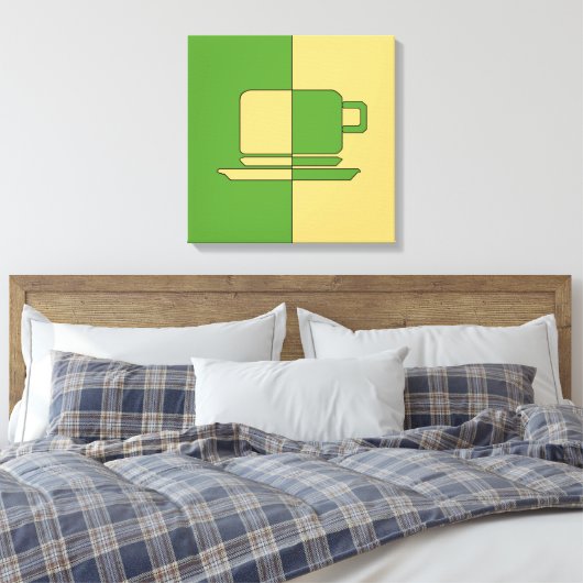 Ashton Green and Gold Cup Canvas Afdruk (Insitu (Slaapkamer))