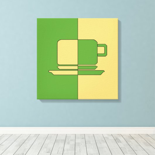 Ashton Green and Gold Cup Canvas Afdruk (Insitu (Houten vloer))