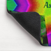 ASHTON ~ Helder fluoro patroon gepersonaliseerd Muismat (Hoek)