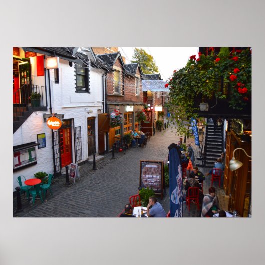 Ashton Lane, Glasgow, Schotland. Poster (Voorkant)