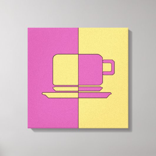 Ashton Lila en Gold Cup Canvas Afdruk (Voorkant)