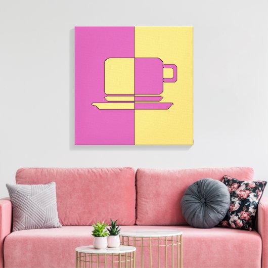 Ashton Lila en Gold Cup Canvas Afdruk (Insitu (Woonkamer))