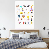 Ashton naam gepersonaliseerde achternaam voornaam canvas afdruk (Insitu (Slaapkamer))