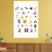 Ashton naam gepersonaliseerde achternaam voornaam canvas afdruk (Insitu (Woonkamer))