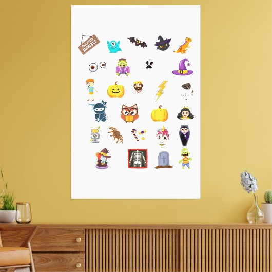 Ashton naam gepersonaliseerde achternaam voornaam canvas afdruk (Insitu (Woonkamer))