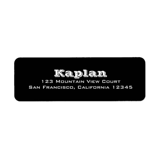 Ashton Return Address Label (Voorkant)