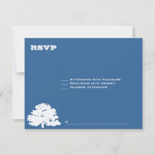 Ashton Tree Bar Mitzvah Wedding RSVP Kaartje (Voorkant)
