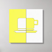 Ashton Yellow and White Cup Canvas Print (Voorkant)