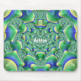 ASHTON ~ Zany Green, Yellow and Blue Muismat
