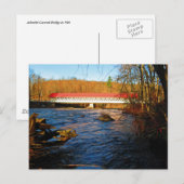 Ashuelot bedekte brug - van de rand van de rivier briefkaart (Voorkant / Achterkant)