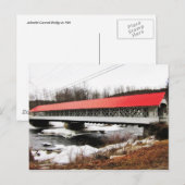 Ashuelot Covered Bridge in Windows Briefkaart (Voorkant / Achterkant)