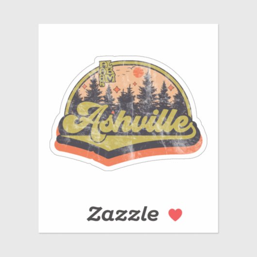 Ashville, Alabama Sticker (Vel)