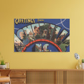 Ashville, North Carolina - Large Letter Scenes 2 Canvas Afdruk (Insitu (Woonkamer))