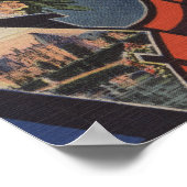 Ashville, North Carolina - Large Letter Scenes 2 Poster (Hoek)