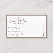 Ashwood | Modern Elegant Minimalist Visitekaartje (Achterkant)