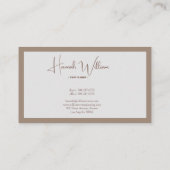 Ashwood Modern Elegant Minimalist Visitekaartje (Achterkant)