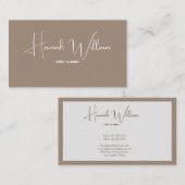 Ashwood Modern Elegant Minimalist Visitekaartje (Voorkant / Achterkant)